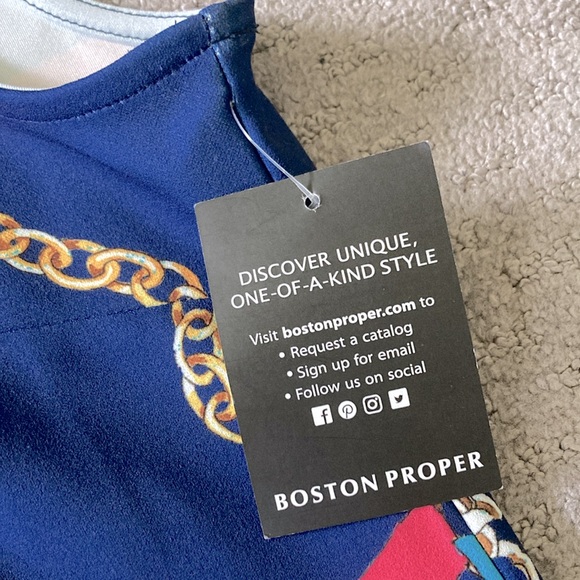 New BOSTON PROPER Status Zip Collared Dress, XS. - Picture 7 of 12